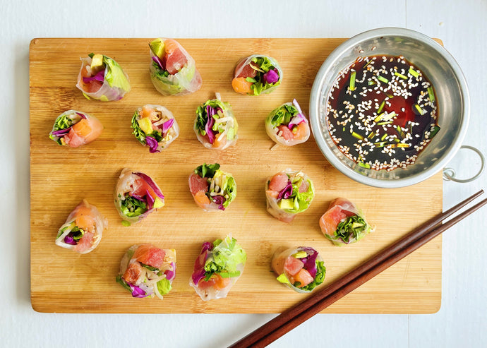 Leveled-Up Lumpia: Flavor-bursting Tuna and Salmon Sashimi Roll Recipe